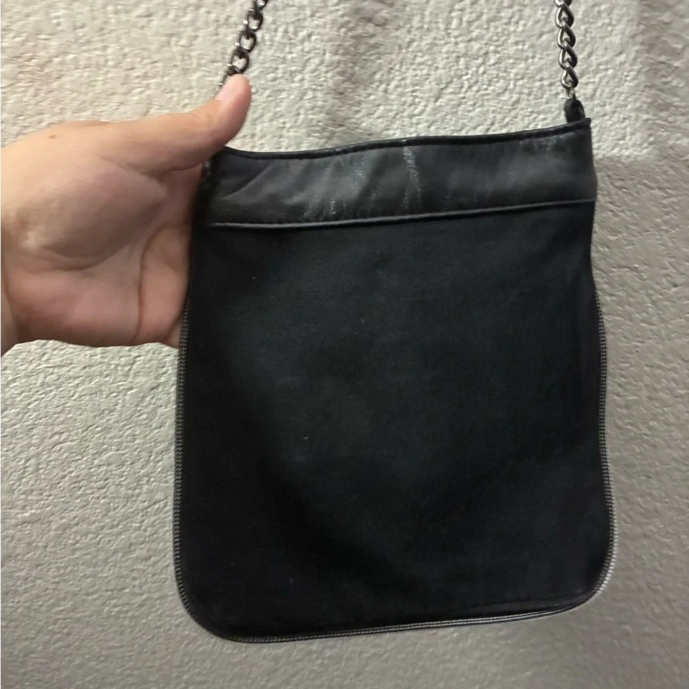 Franky & Minx Black and Red Gothic Crossbody Chain Strap Women's Bag